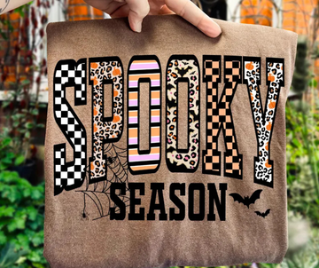 Spooky Season Halloween Letters Tshirt B-00172