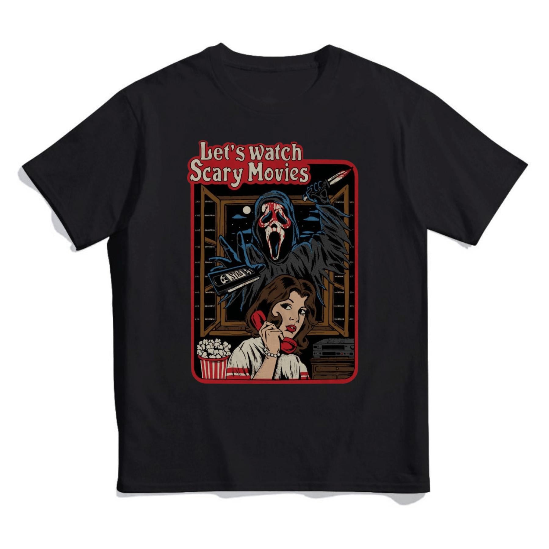 LET'S WATCH SCARY MOVIES' HALLOWEEN T-SHIRT  BT-00161