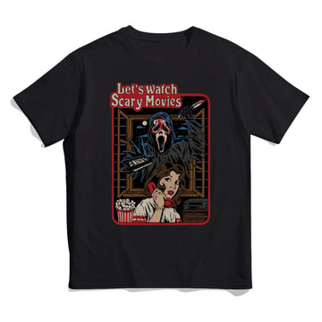 LET'S WATCH SCARY MOVIES' HALLOWEEN T-SHIRT  BT-00161