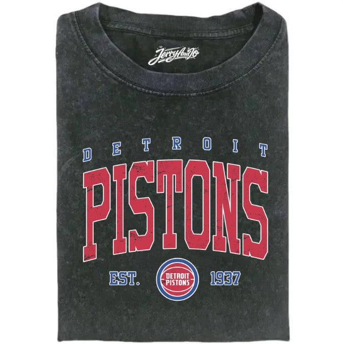 VINTAGE DETROIT PISTONS BASKETBALL EST 1937 SHIRT XIU-0103