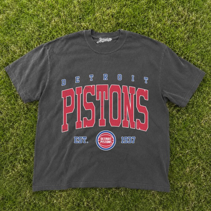 VINTAGE DETROIT PISTONS BASKETBALL EST 1937 SHIRT XIU-0103
