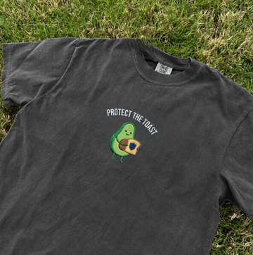 EMBROIDERED PROTECT THE TOAST SHIRT, AVOCADO EMBROIDERED TEE TR-0063