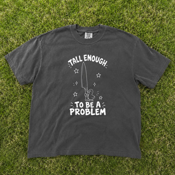 TALL ENOUGH TO BE A PROBLEM TEE, FUNNY DUCK HUMOR TEE, CUTE GOOSE GRAPHIC TEE BN-00280