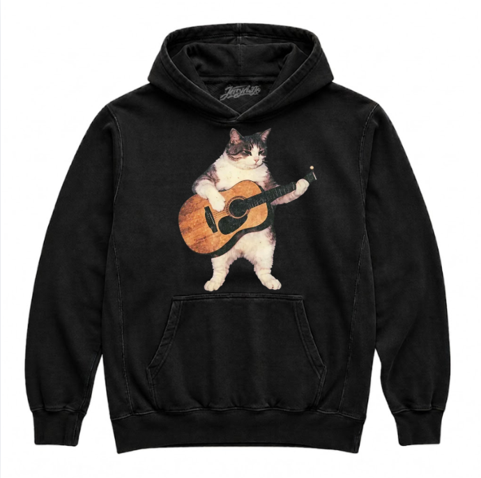 CAT PLAYING GUITAR SHIRT NN-0001