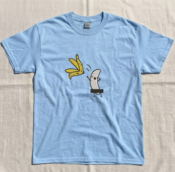 EMBROIDERED FUNNY NAKED BANANA TEE XIU-0043