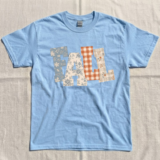 FLANNEL FALL LETTERS WORD QOUTE FALL TEE, COZY FALL TEE BN-00092