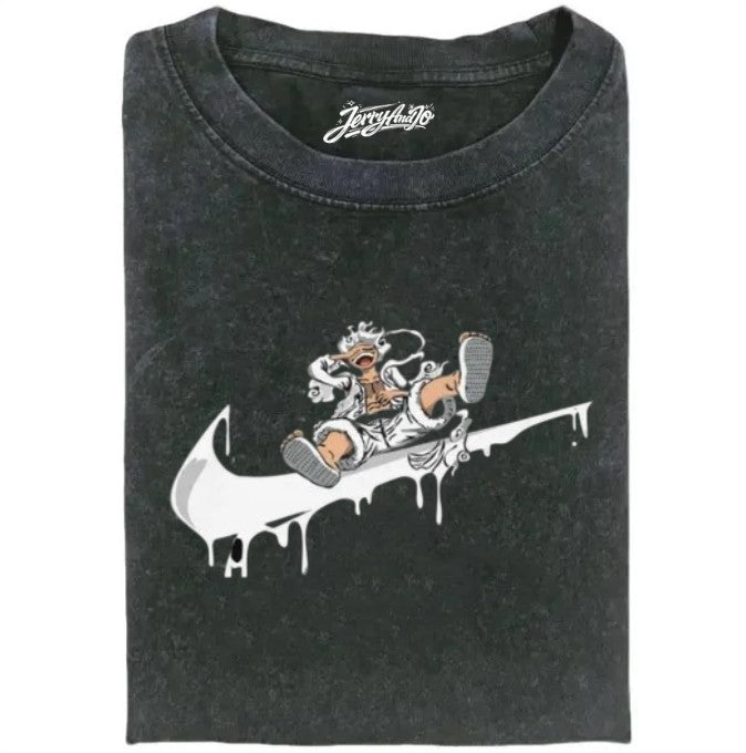 LUFFY DRIP TICK GRAPHIC SHIRT XIU-0109