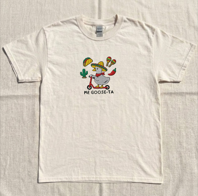 MEXICO GOOSE TEE, ME GOOSE-TA TACO LOVER EMBROIDERED TEE BN-00071