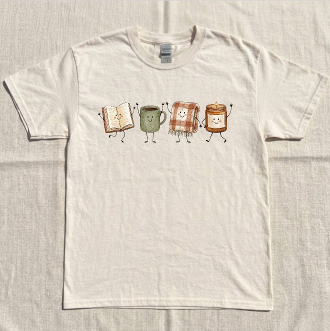 CUTE BOOK LOVER TEE, COFFEE MUG CANDLE BLANKET BOOK TEE/ SWEATSHIRT/ HOODIE BN-00133