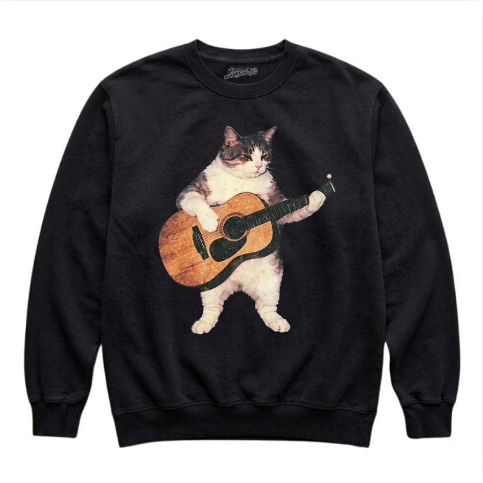 CAT PLAYING GUITAR SHIRT NN-0001