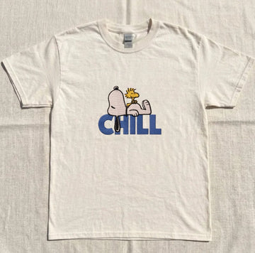 EMBROIDERED CHILL CARTOON DOG TEE XIU-0045