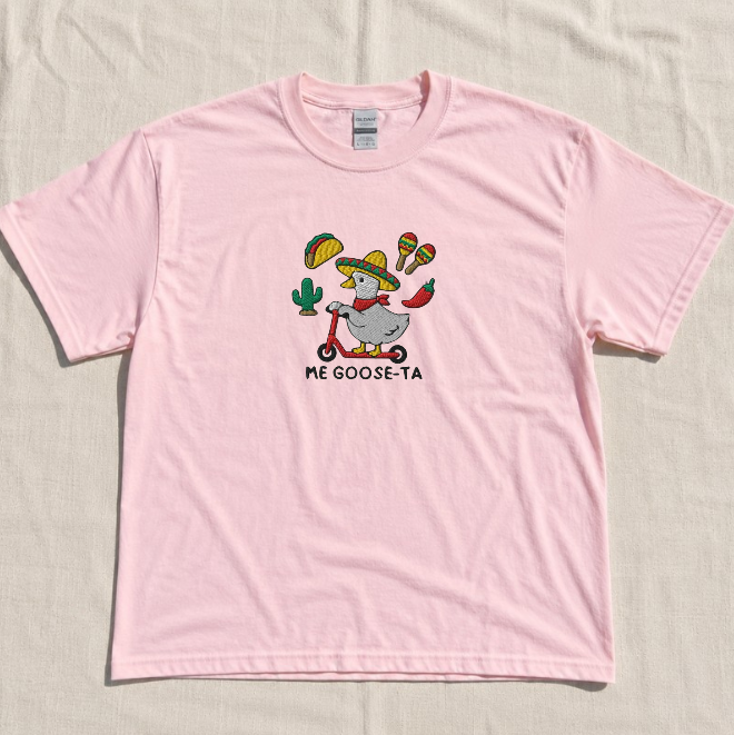 MEXICO GOOSE TEE, ME GOOSE-TA TACO LOVER EMBROIDERED TEE BN-00071