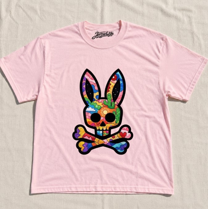 PSYCHEDELIC BUNNY SKULL SHIRT XIU-0110
