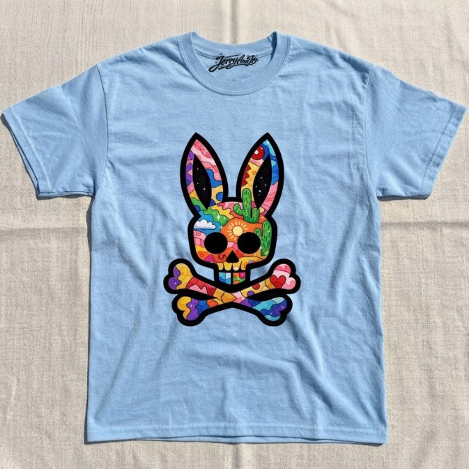 PSYCHEDELIC BUNNY SKULL SHIRT XIU-0110