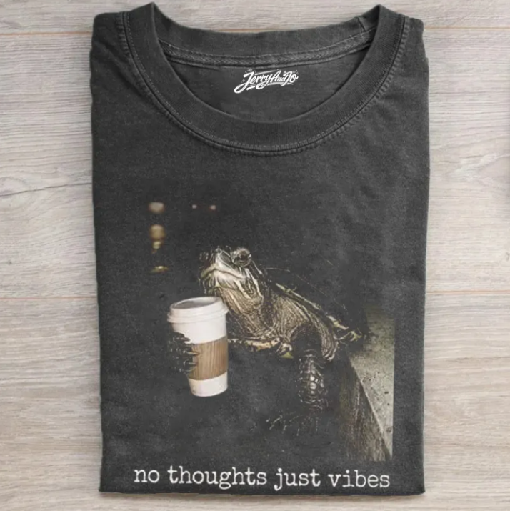 NO THOUGHTS JUST VIBES T-SHIRT TR-00253