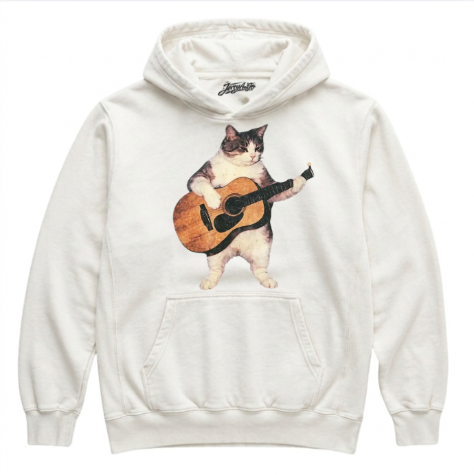 CAT PLAYING GUITAR SHIRT NN-0001