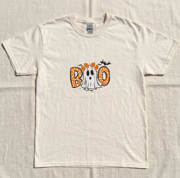 EMBROIDERED GIRL GHOST HALLOWEEN TEE XIU-0054
