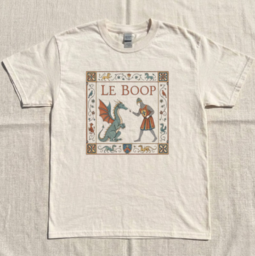 LEE BOOP DRAGON TEE, FUNNY KNIGHT AND DRAGON TEE, FANTASY MEME LOVER GIFT TEE BN-00226