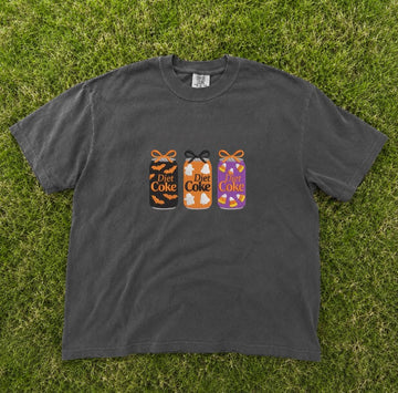 EMBROIDERED COQUETTE DIET COKE HALLOWEEN TEE XIU-0059