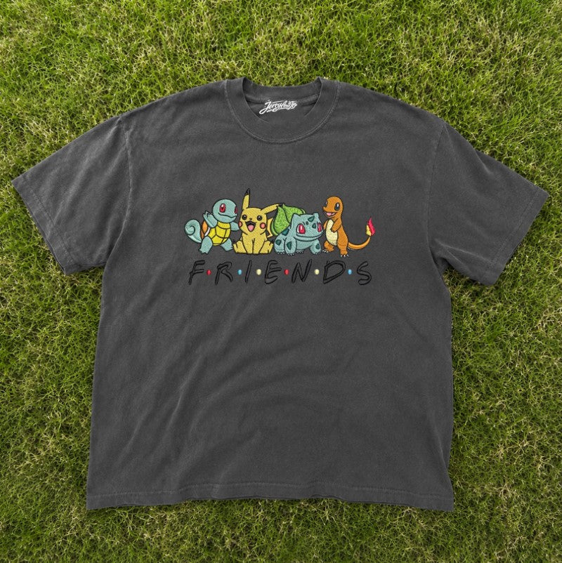 EMBROIDERED POKEMON FRIENDS TEE XIU-0087