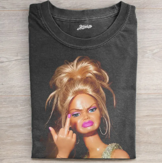 SHOCKED FUNNY DOLL GRAPHIC SHIRT TR-0098