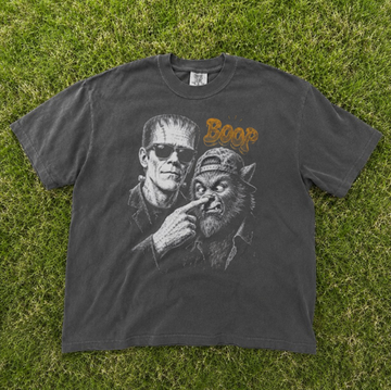 BOOP RETRO HALLOWEEN MONSTER SELFIE TEE, FUNNY SPOOKY SEASON TEE BN-00269