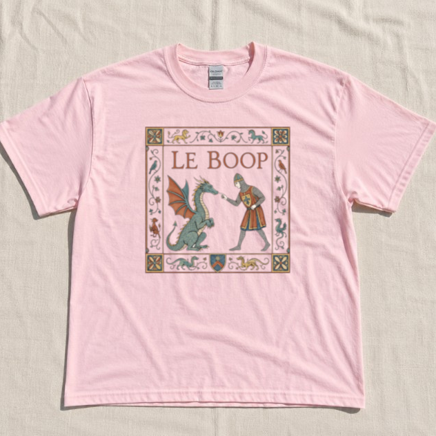 LEE BOOP DRAGON TEE, FUNNY KNIGHT AND DRAGON TEE, FANTASY MEME LOVER GIFT TEE BN-00226