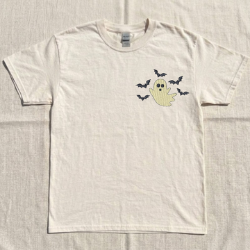 GHOST & BATS EMBROIDERED TEE BN-00038