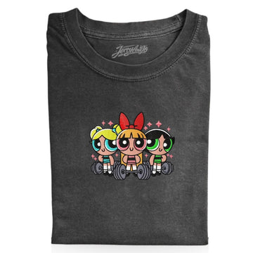 EMBROIDERED POWERPUFF GIRLS WORKOUT TEE XIU-0067