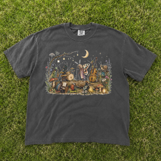 INSECT GRAPHIC TEE, MUSICIAN BUG TEE, 90S INSECT LOVER TEE BN-00161