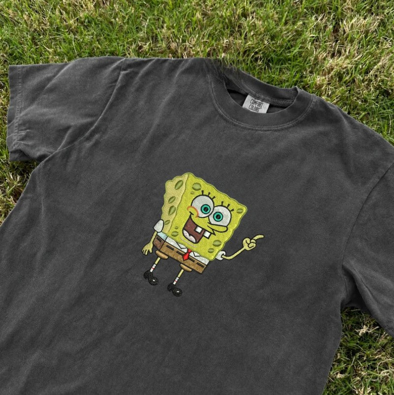 EMBROIDERED SPONGEBOB TEE XIU-0070