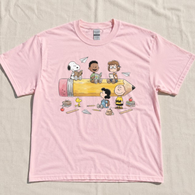 BACK TO SCHOOL CARTOON TEE, CUTE SCHOOL FRIENDS, FIRDT DAY OF SCHOOL TEE BN-00270