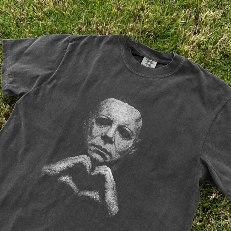 MICHAEL MYERS HEART TEE, HORROR MOVIE SHIRT TR-0074