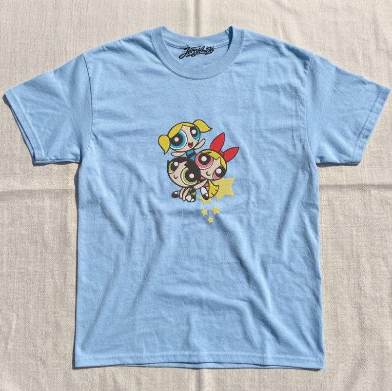 EMBROIDERED POWERPUFF GIRLS TEE XIU-0074