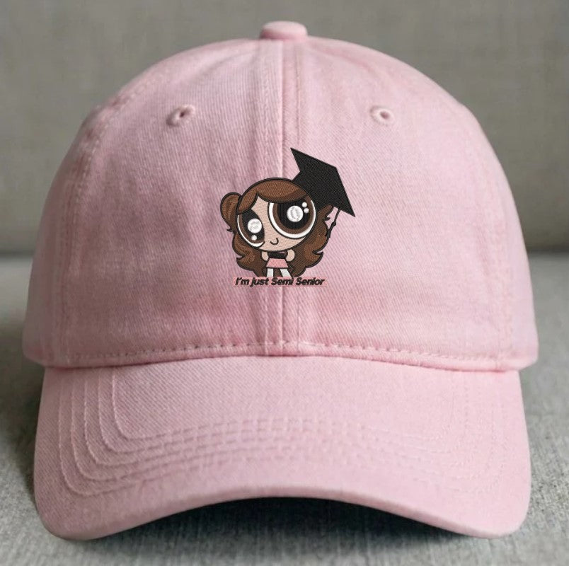 EMBROIDERED SEMI SENIOR POWER - PUFF GIRLS HAT XIU-0018