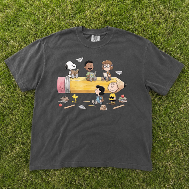 BACK TO SCHOOL CARTOON TEE, CUTE SCHOOL FRIENDS, FIRDT DAY OF SCHOOL TEE BN-00270