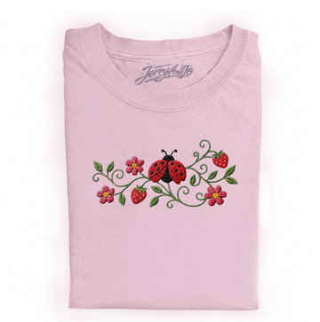 FLORAL LADDYBUG EMBROIDERED TEE BN-00025
