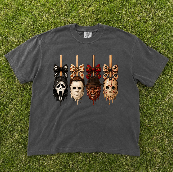 HORROR CANSY APPLE, SPOOKY SEASON CHARACTER TEE BN-00215