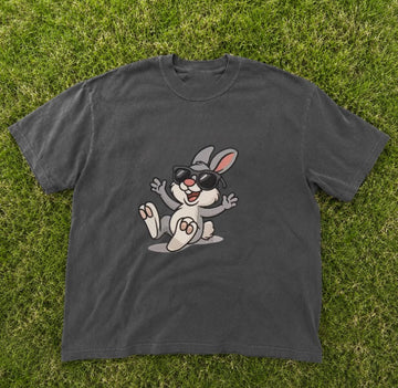 EMBROIDERED FUNNY RABBIT TEE XIU-0080