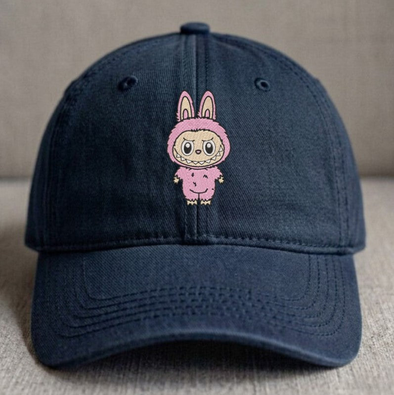 EMBROIDERED   CREEPY CUTE BUNNY MONSTER HAT XIU-0019