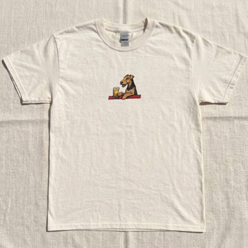 AIREDALE TERRIER AT BAR EMBROIDERED TEE TR-0028
