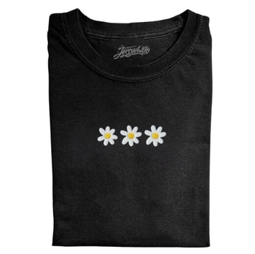 DAISY WILDFOWER BOTANICAL EMBROIDERED TEE XIU-0016