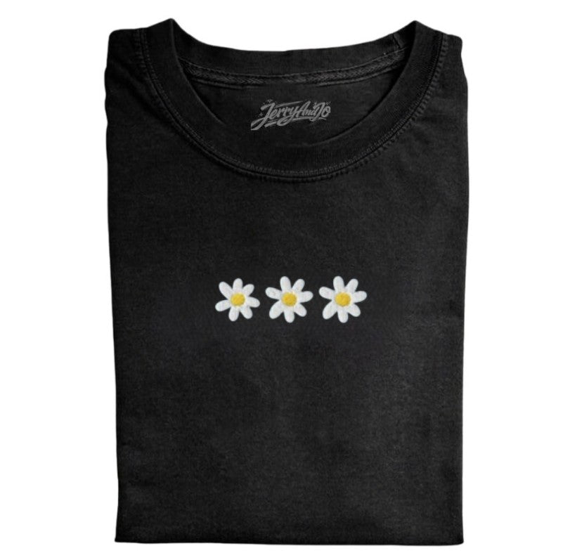 DAISY WILDFOWER BOTANICAL EMBROIDERED TEE XIU-0016