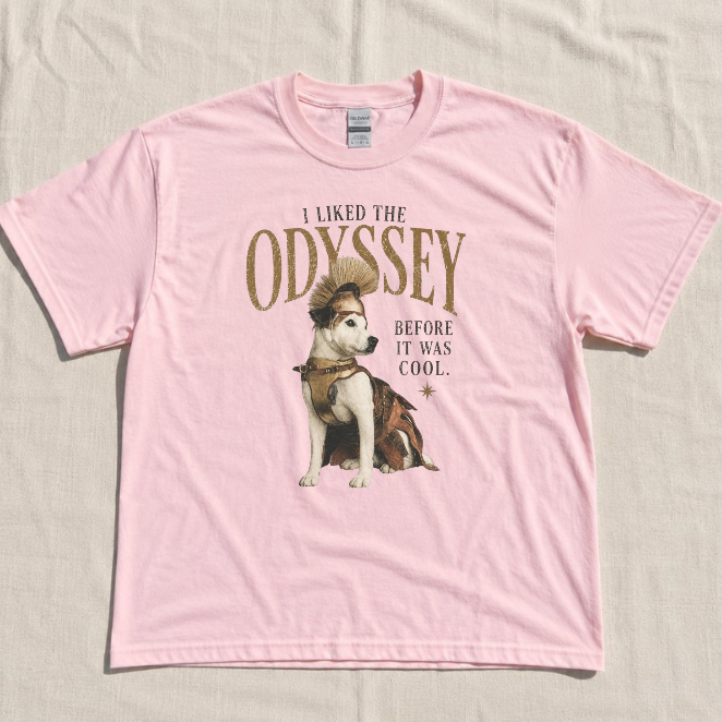 THE ODYSSEY TEE, GREEK MYTHOLOGY DOG TEE, I LIKED IF BEFORE IT WAS COOL TEE BN-00209