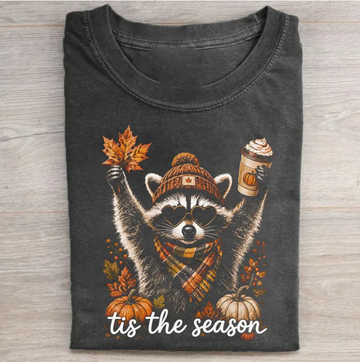 TIS THE SEASON CUTE RACCOON SHIRT TR-00136
