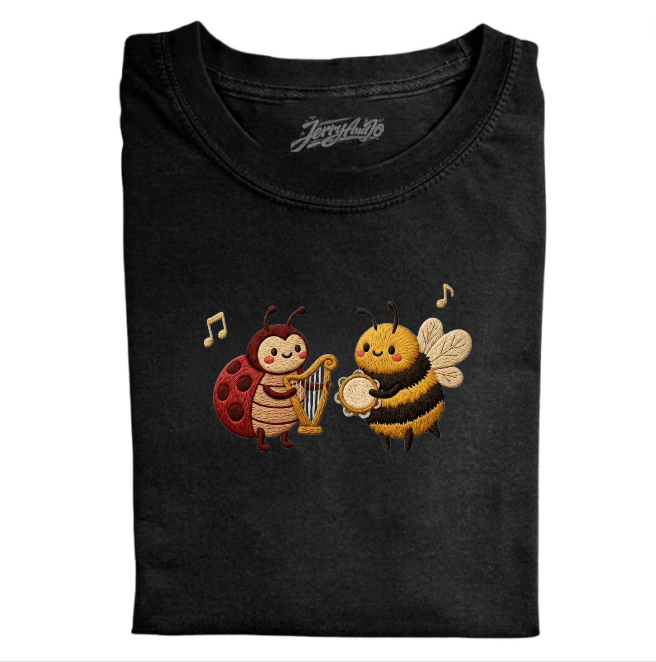 CUTE BEE LADDYBUG EMBROIDERED TEE BN-00026