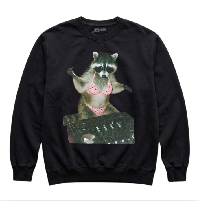 RACCOON PLAYING DJ SHIRT NN-0003