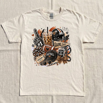 GAME DAY FOOTBALL, FOOTBALL MOM, FOOTBALL VIBES TEE BN-00101
