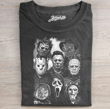 VINTAGE HORROR CHARACTERS SHIRT XIU-0112