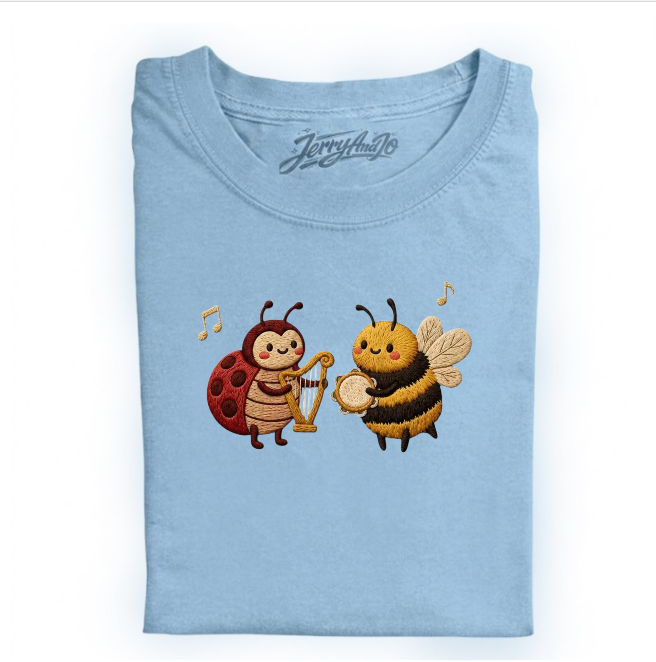 CUTE BEE LADDYBUG EMBROIDERED TEE BN-00026